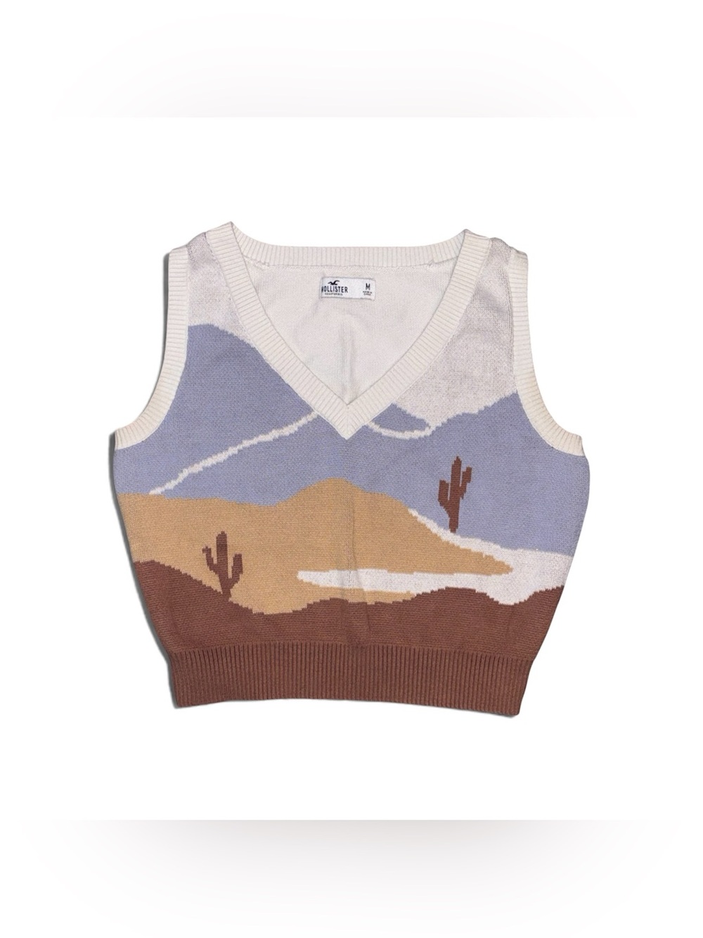 Hollister Desert Landscape Knit Sweater Vest